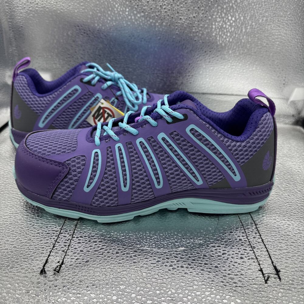 Nautilus Women's Safety Shoes Work Carbon Nanofiber Toe Purple/blue Size 8